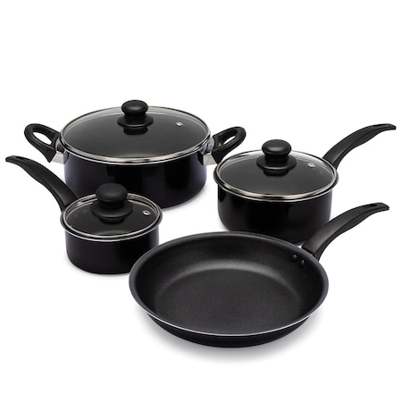 Mcsunley 7Piece Cookware Set, Black 107-AHR